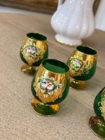 Murano Stikla Glāzes Zaļā/zelta krāsā, 6gab (6025) - Image 8