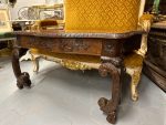Riekstkoka Sienas Konsole ar Atvilktni — Rococo Chinoiserie, Francija/Beļģija, 19.gs. (5161)