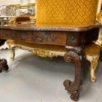 Riekstkoka Sienas Konsole ar Atvilktni — Rococo Chinoiserie, Francija/Beļģija, 19.gs. (5161)