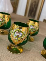Murano Stikla Glāzes Zaļā/zelta krāsā, 6gab (6025) - Image 4