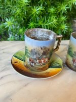 Porcelāna Krūzītes ar Govīm, 2 Krūzītes, 1 Šķīvītis (3573) - Image 3