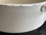 Liela krēmkrāsas fajansa bļoda ar maskaroniem- Historisma stilā (Large Antique Faience Bowl) (6970) - Image 12