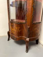 Rosewood Display Cabinet with Marquetry and Bronze Appliqués — Louis XV Style (750) - Image 12