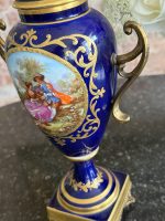dekoratīva, tumši zila, porcelāna vāze, vāks nav noņemams, vidēja izmēra (6988) - Image 6
