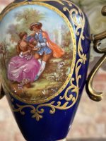 dekoratīva, tumši zila, porcelāna vāze, vāks nav noņemams, vidēja izmēra (6988) - Image 4