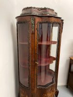 Rosewood Display Cabinet with Marquetry and Bronze Appliqués — Louis XV Style (750) - Image 4