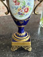 dekoratīva, tumši zila, porcelāna vāze, vāks nav noņemams, vidēja izmēra (6988) - Image 12