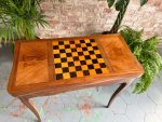 Šaha Galds — Table de Jeu ar Marquetry un Filcu — Luija XV stils, Francija, 19.–20.gs. (4929) - Image 2