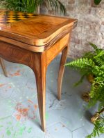Šaha Galds — Table de Jeu ar Marquetry un Filcu — Luija XV stils, Francija, 19.–20.gs. (4929) - Image 9