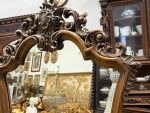 Liela izmēra ozolkoka sienas spogulis — Neo-Rokokko stilā (Large Carved Oak Wall Mirror in Neo-Rococo Style) (5461) - Image 5