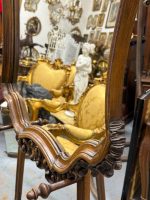 Liela izmēra ozolkoka sienas spogulis — Neo-Rokokko stilā (Large Carved Oak Wall Mirror in Neo-Rococo Style) (5461) - Image 15