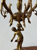 Galda Lampa ar Melnu Marmora Pamatni, ar Eņģeļa Figūru, 6 Spuldzes (5023) - Image 4
