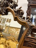 Liela izmēra ozolkoka sienas spogulis — Neo-Rokokko stilā (Large Carved Oak Wall Mirror in Neo-Rococo Style) (5461) - Image 7