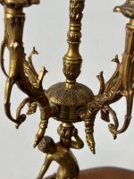 Galda Lampa ar Melnu Marmora Pamatni, ar Eņģeļa Figūru, 6 Spuldzes (5023) - Image 11