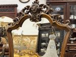 Liela izmēra ozolkoka sienas spogulis — Neo-Rokokko stilā (Large Carved Oak Wall Mirror in Neo-Rococo Style) (5461) - Image 3