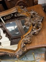 Liela izmēra ozolkoka sienas spogulis — Neo-Rokokko stilā (Large Carved Oak Wall Mirror in Neo-Rococo Style) (5461) - Image 8