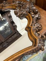 Liela izmēra ozolkoka sienas spogulis — Neo-Rokokko stilā (Large Carved Oak Wall Mirror in Neo-Rococo Style) (5461) - Image 14
