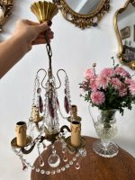 Neliela Izmēra Griestu Lampa ar 4 Spuldzēm, Violeta un Rozā Krāsas Detalizācija (5049) - Image 3