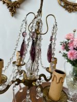 Neliela Izmēra Griestu Lampa ar 4 Spuldzēm, Violeta un Rozā Krāsas Detalizācija (5049) - Image 13