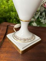 Porcelāna Galda Lampa ar Gulbjiem (3651) - Image 12