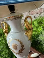 Porcelāna Galda Lampa ar Gulbjiem (3651) - Image 5