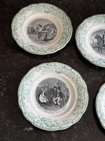 Seši antīki fajansa šķīvji — Francija, Creil et Montereau (Six Faience Plates) (6985) - Image 3