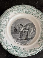 Seši antīki fajansa šķīvji — Francija, Creil et Montereau (Six Faience Plates) (6985) - Image 5