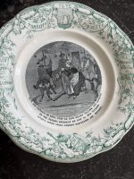 Seši antīki fajansa šķīvji — Francija, Creil et Montereau (Six Faience Plates) (6985) - Image 8