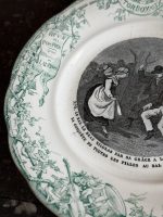 Seši antīki fajansa šķīvji — Francija, Creil et Montereau (Six Faience Plates) (6985) - Image 10