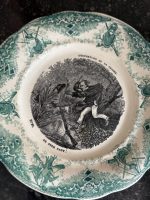 Pieci antīki fajansa šķīvji — Francija, Creil et Montereau (Five Faience Plates) (6986) - Image 3