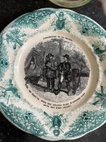 Pieci antīki fajansa šķīvji — Francija, Creil et Montereau (Five Faience Plates) (6986) - Image 4