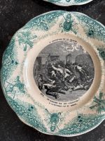 Pieci antīki fajansa šķīvji — Francija, Creil et Montereau (Five Faience Plates) (6986) - Image 5