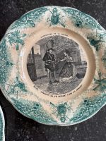 Pieci antīki fajansa šķīvji — Francija, Creil et Montereau (Five Faience Plates) (6986) - Image 6