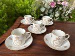 "Limoges" porcelāna espresso krūzīšu komplekts ar Napoleona monogrammu ("Limoges" porcelain espresso set with Napoleon monogram) (3654) - Image 3