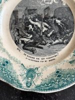 Pieci antīki fajansa šķīvji — Francija, Creil et Montereau (Five Faience Plates) (6986) - Image 7