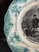 Pieci antīki fajansa šķīvji — Francija, Creil et Montereau (Five Faience Plates) (6986) - Image 9