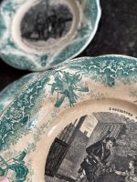 Pieci antīki fajansa šķīvji — Francija, Creil et Montereau (Five Faience Plates) (6986) - Image 11