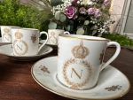 "Limoges" porcelāna espresso krūzīšu komplekts ar Napoleona monogrammu ("Limoges" porcelain espresso set with Napoleon monogram) (3654) - Image 9