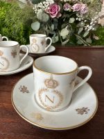 "Limoges" porcelāna espresso krūzīšu komplekts ar Napoleona monogrammu ("Limoges" porcelain espresso set with Napoleon monogram) (3654) - Image 13