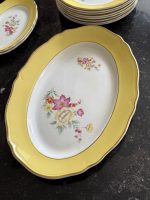 Liela pusdienu servīze, dzeltena ar ziediem — Vintage fajanss (Large Dinner Service) (6984) - Image 13
