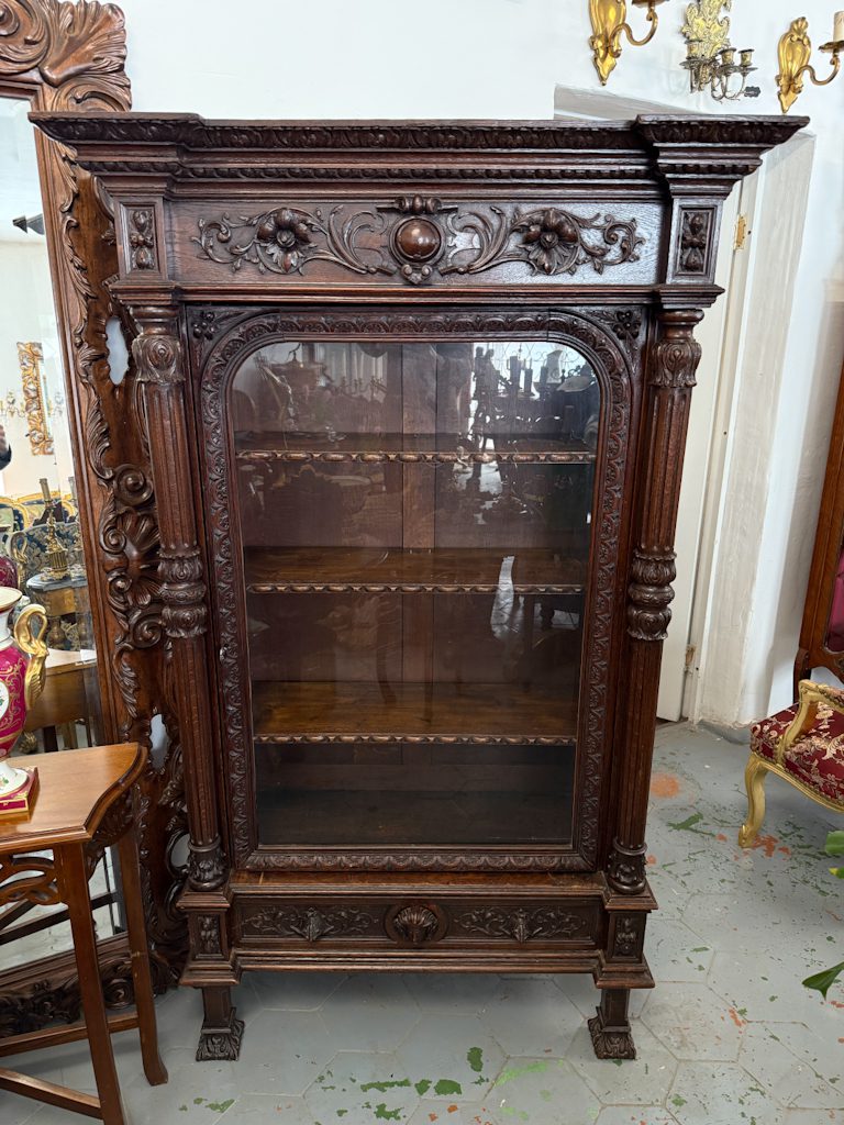 Ozolkoka Vitrīna ar Kokgriezumiem — Neorennesanse, Francija/Beļģija, 19.gs. (5686) - Image 1
