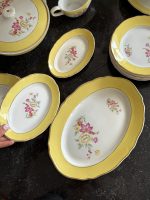 Liela pusdienu servīze, dzeltena ar ziediem — Vintage fajanss (Large Dinner Service) (6984) - Image 5