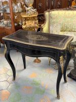 Ebonizēta koka spēļu konsole ar Boulle inkrustāciju, Napoleon III, Francija, 19. gs.