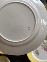 Liela pusdienu servīze, dzeltena ar ziediem — Vintage fajanss (Large Dinner Service) (6984) - Image 17