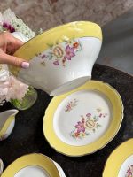 Liela pusdienu servīze, dzeltena ar ziediem — Vintage fajanss (Large Dinner Service) (6984) - Image 16