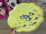 liela izmēra porcelāna šķīvis/paplāte ar putniem (5751) - Image 3