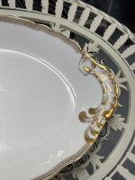 Vidēji, Liela Izmēra, Porcelāna Šķīvis ar Zelta krāsas Detalizāciju (4316) - Image 7