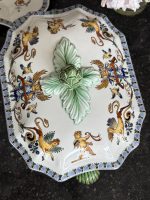 Liels Gien fajansa terīnes ar paplāti komplekts (Large Gien Faience Tureen) (6938) - Image 9
