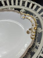 Vidēji, Liela Izmēra, Porcelāna Šķīvis ar Zelta krāsas Detalizāciju (4316) - Image 3