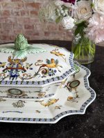 Liels Gien fajansa terīnes ar paplāti komplekts (Large Gien Faience Tureen) (6938) - Image 6